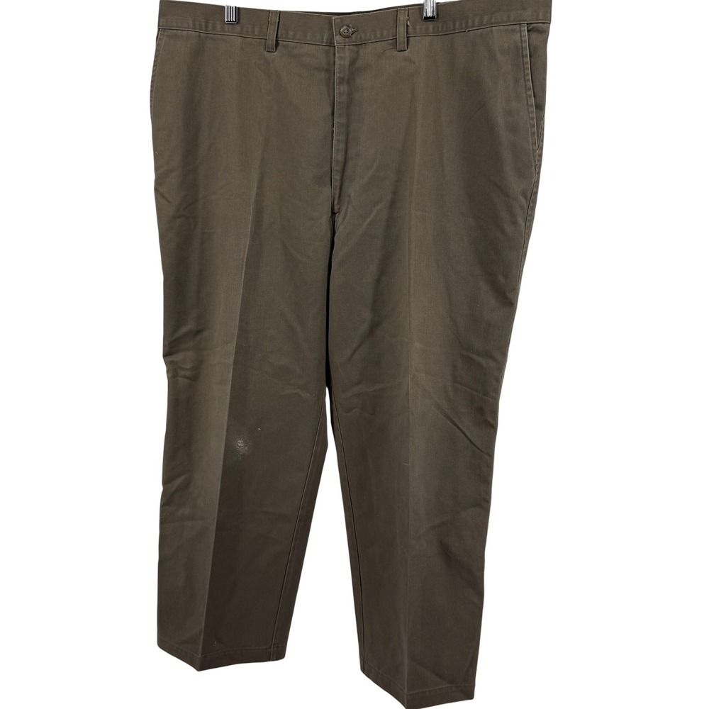 Black Label Pants Mens 42x25 Brown Chino Flat Front Casual Dress Pants
